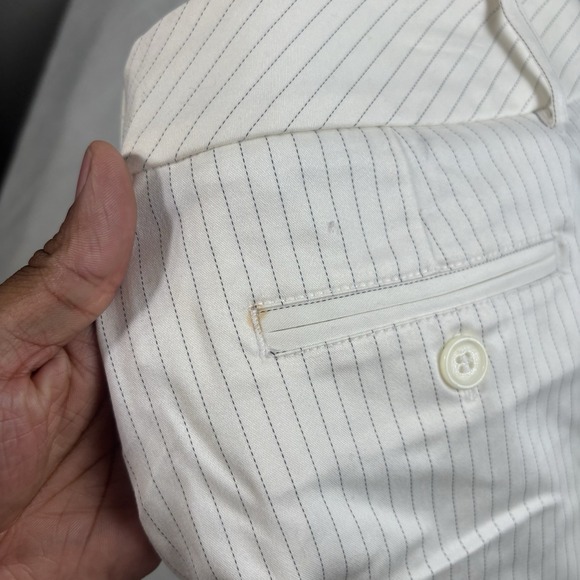 Worthington Petite Stretch Modern Fit Beige Striped Shorts Women's Size 8P - Picture 8 of 9